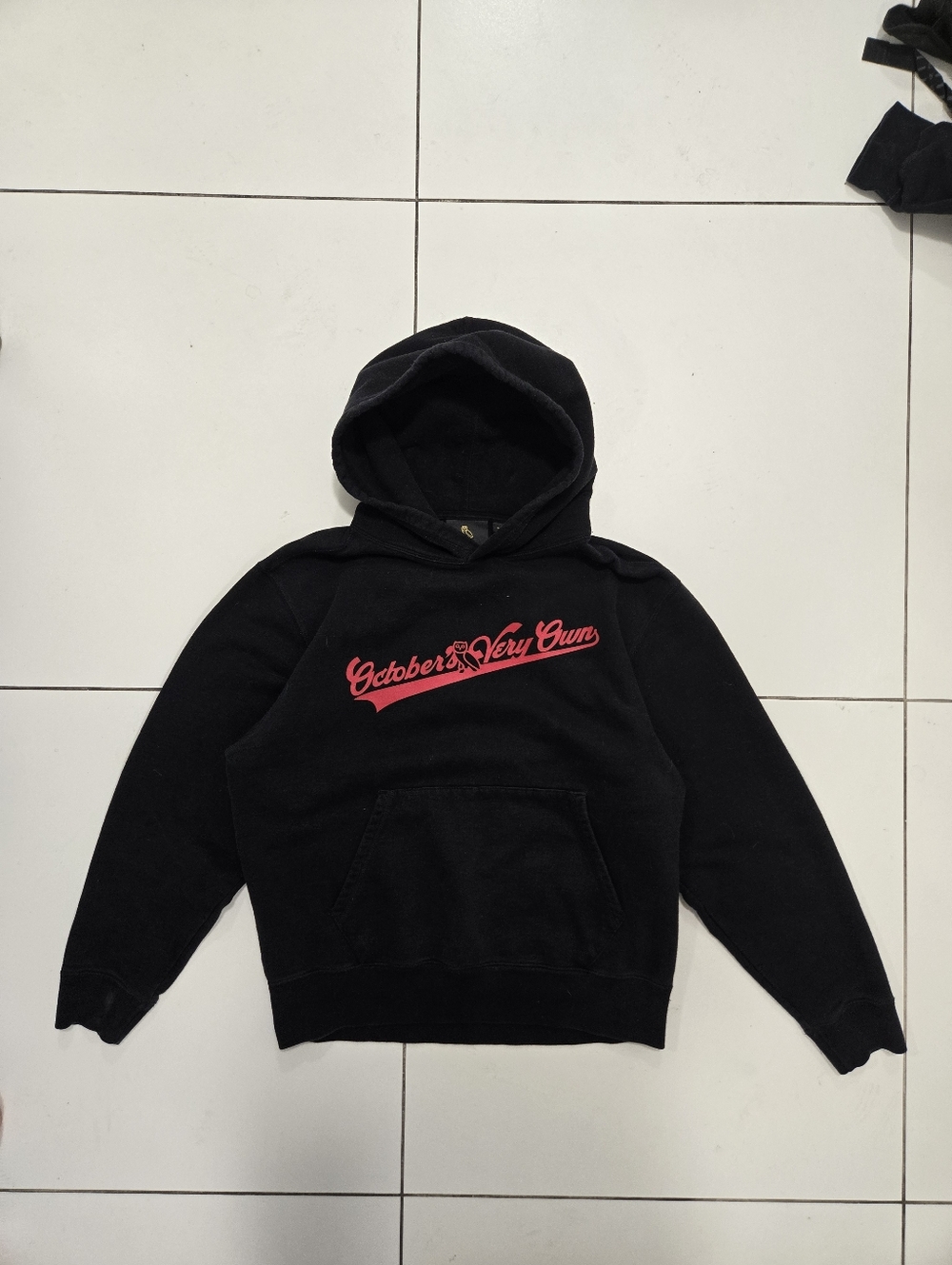 October's Very Own Black Hoodie with Red Logo Size M